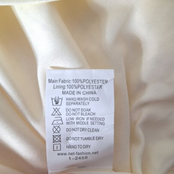 Net Cream Crochet Lace A Line Dress Size 6 - Picture 5 of 5